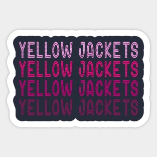 Yellow Jackets In Lights Sticker